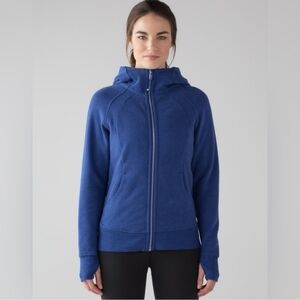 Lululemon Scuba Hoodie IV Heathered Jet Stream Blue Size 8